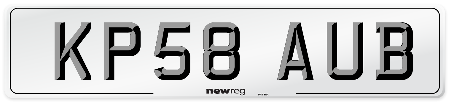 KP58 AUB Number Plate from New Reg